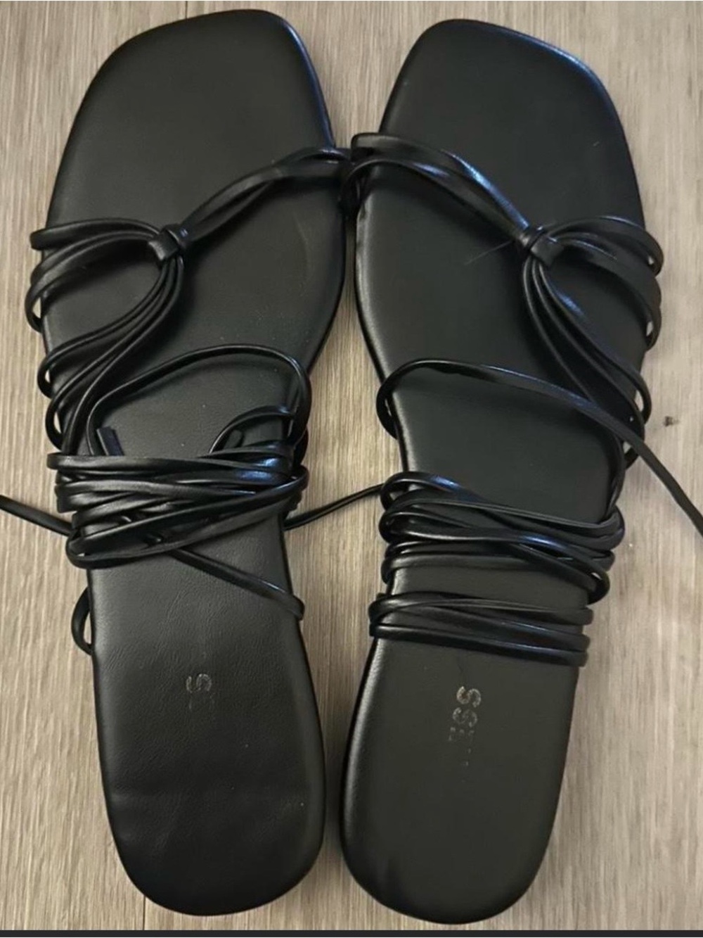 Express Black Strappy Lace-Up Women’s Sandals